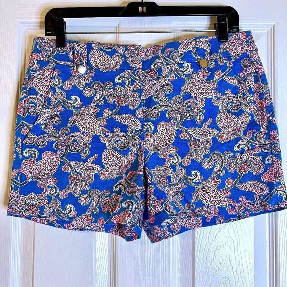 Loft Ann Taylor Paisley Shorts sz 4 - Picture 1 of 9